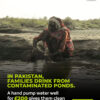 pakistani woman taking contaminated water from canel
