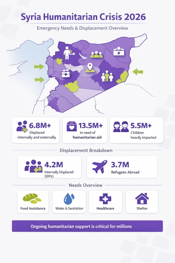 syria humanitirian crisis 2026